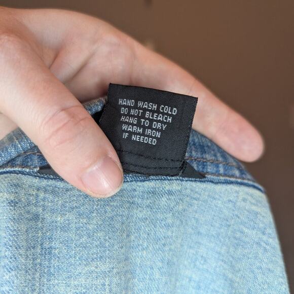 Multiples Lightweight Denim Nautical Beach Shell Embroidered Button Up Jacket XL - Picture 7 of 8